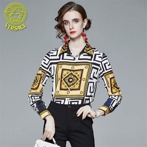 versace long sleeve shirts women's.